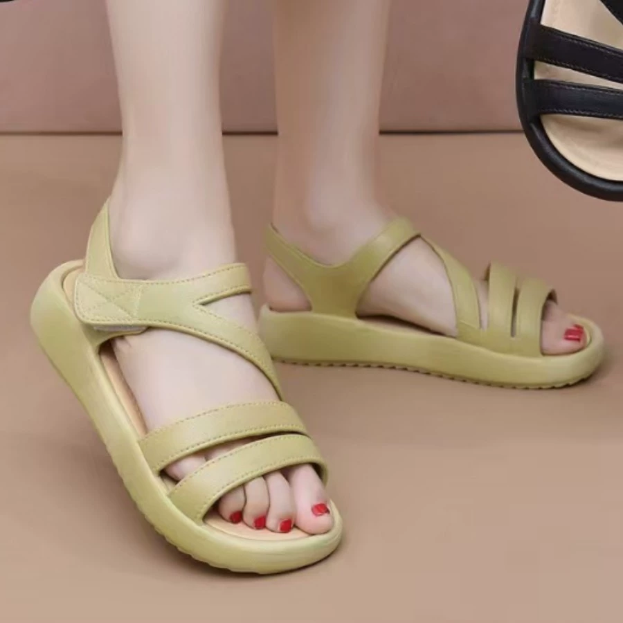 Summer sandals, footwear, comfortable shoes for mother, for middle age, soft sole, plus size