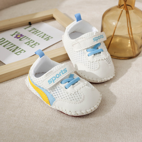 New style 0-1 year old baby toddler shoes soft rubber sole non-slip baby shoes breathable mesh toddler shoes baby shoes