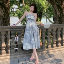 #���꽭��ˮī��Ⱦ����ȹ�ļ���ȹ��һ�ּ��B��ȹŮ��Ⱦ