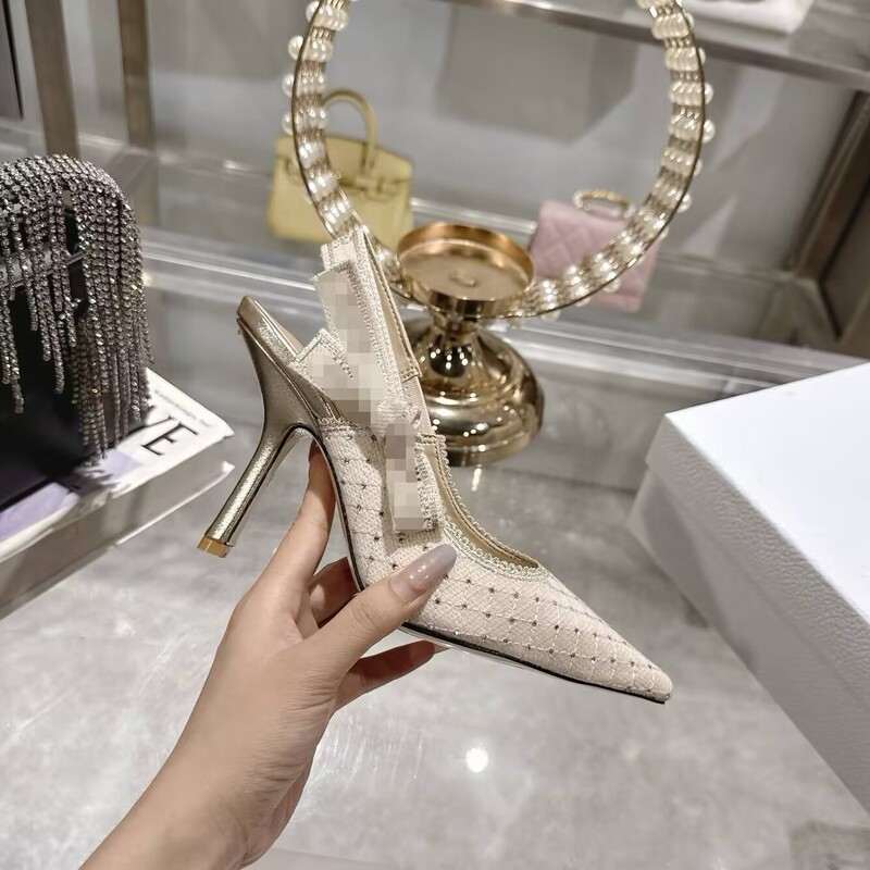 Foreign Trade Cross-Border High-Quality Fashionable Rhinestone Bow French-Style High-Heeled Sandals for Women High Heels Sandals Foreign Trade Cross-Border High-Quality Fashionable Rhinestone Bow French-Style High-Heeled Sandals for Women High Heels Sandals