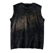 H 35268 Heavyweight Washed Blank Vest ���ɹ�汳�� ����