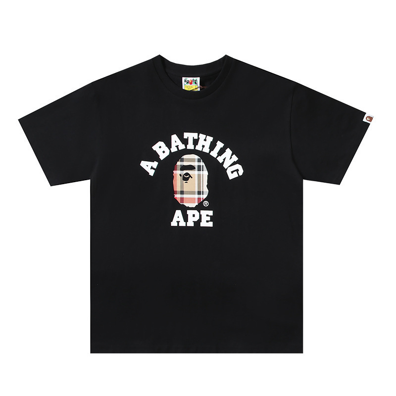 クロスボーダー トレンド ブランド メンズ レディース カップル Tシャツ メンズ 漫画 レター ラウンドネック 半袖|undefined
