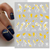 Nail stickers, platinum marble line adhesive fake nails for nails, suitable for import, new collection