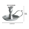 Metal silver iron handheld candlestick