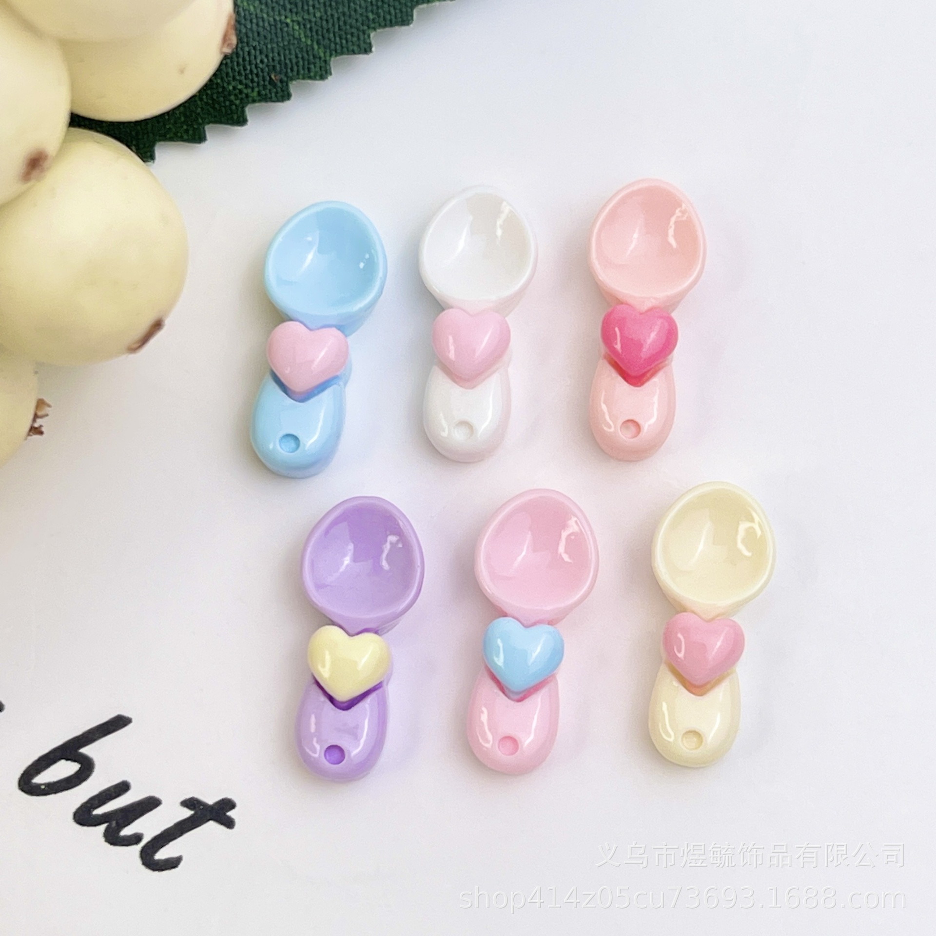 고품질 미니 식기 러브 스푼 혼합 싱글