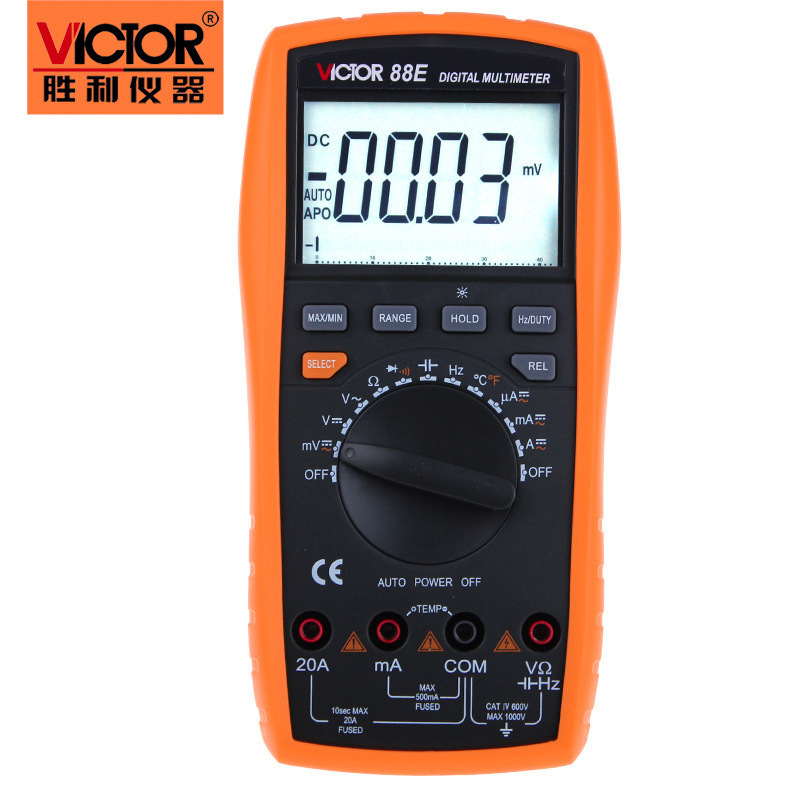 VICTOR胜利VC88E 自动量程数字万用表 高精度数显万能表 毫伏测量