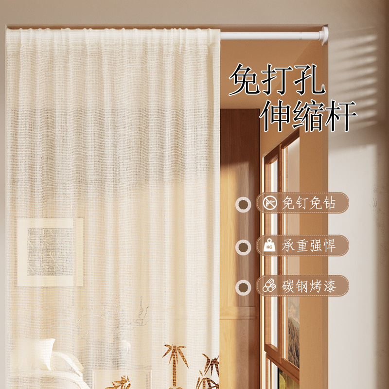 Chinese-style linen sheer curtains, semi-shading, light-transmitting but not see-through, for bedroom, living room, balcony, sun-shading, wabi-sabi Zen style sheer curtains Chinese-style linen sheer curtains, semi-shading, light-transmitting but not see-through, for bedroom, living room, balcony, sun-shading, wabi-sabi Zen style sheer curtains