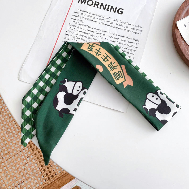 Estilo francés Internet celebridad bufanda banda para el cabello Niñas vintage pajarita banda para el cabello largo Corea del Sur ins cuerda para el cabello accesorios para el cabello