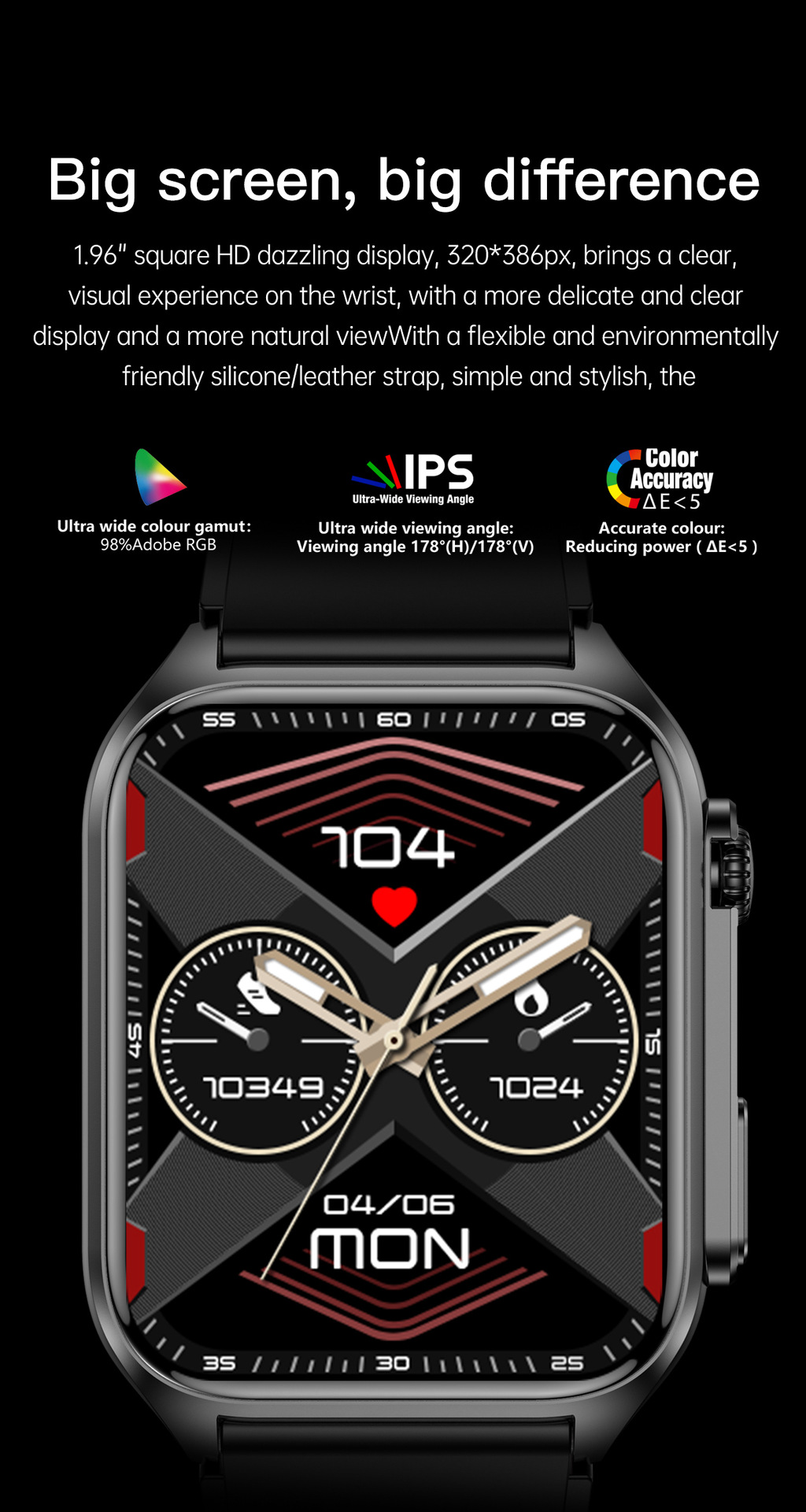 TK12 smartwatch: Blood sugar, Bluetooth call, heart rate, blood oxygen, blood pressure, electrocardiogram detection, step-counting fitness band undefined