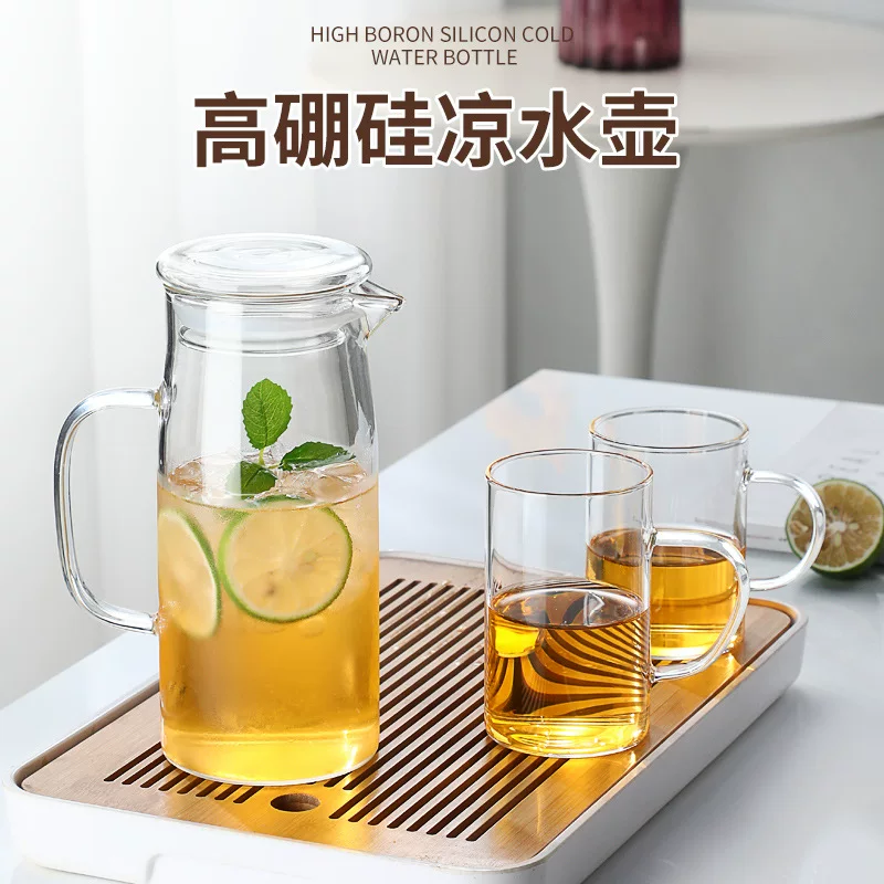 Explosion-proof transparent capacious high quality glass teapot for home use