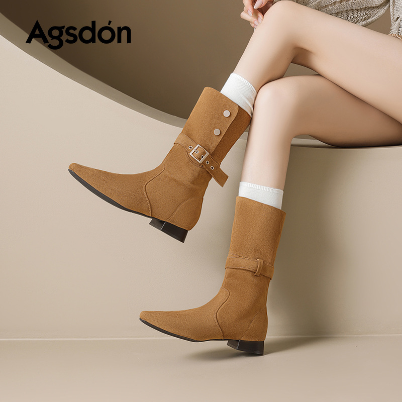 Botas cortas de tacón grueso de león antiguo 2026 mujeres nuevas botas de caballero de invierno y otoño de la parte occidental botas de moda Martin