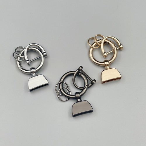 Manufacturer Direct Sales Metal Hip Hop Zinc Alloy Car Keychain Hook Spring Ring Mating Buckle Hook Decor Accessory Wholesale