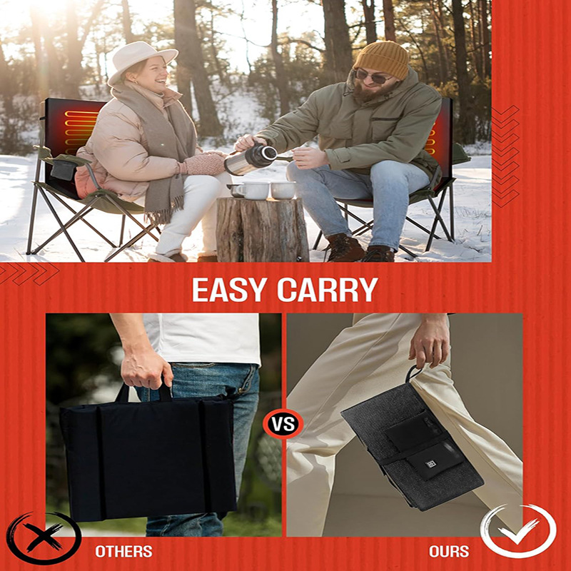 Cojín de calefacción al aire libre invierno acampamiento equipo accesorios suministros gimnasio stand plegable cojín caliente portátil a prueba de humedad