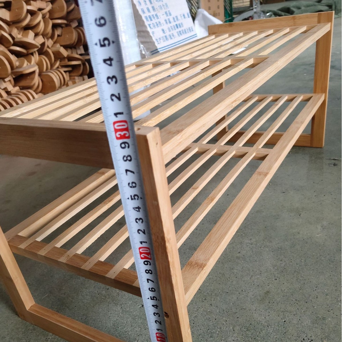 Estante de zapatos de bambú Nan puerta sala de estar doméstica simple almacenamiento de estante de almacenamiento dormitorio multicapa pequeño gabinete de zapatos para alquiler