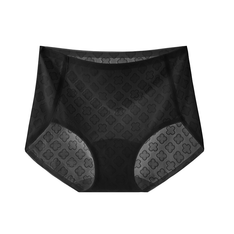 Cintura alta sin costuras seda de hielo transpirable estilo fino de verano entrepierna antibacteriana entrepierna de algodón puro cintura alta calzoncillos para niñas 2025 nuevo estilo