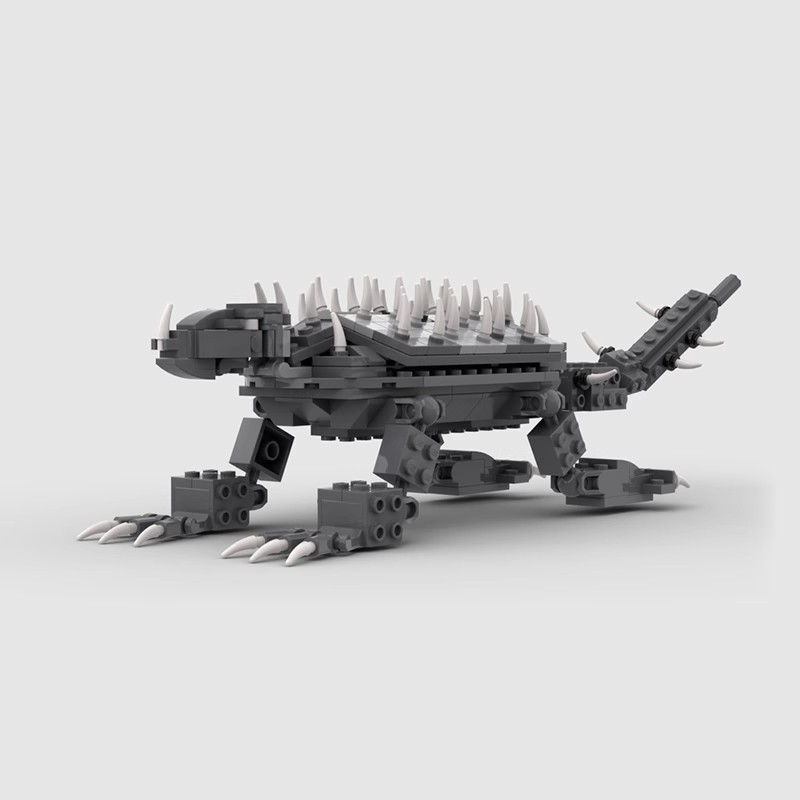 国产积木MOC-45177安基拉斯 甲龙类巨型怪兽创意拼插模型摆件礼物