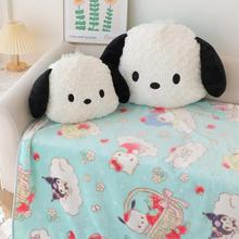 可爱日系玫瑰绒帕恰狗抱枕毯子靠垫大号床头沙发靠背汽车头枕玩偶