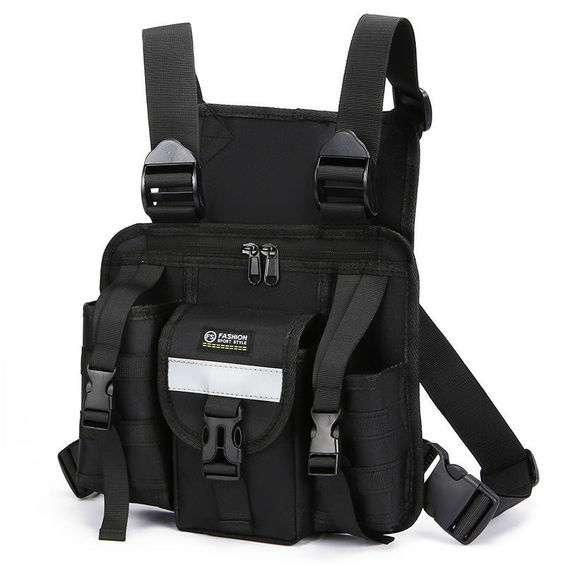 跨境外贸战术背心背包户外运动包骑行包多功能越野马甲包双肩胸包