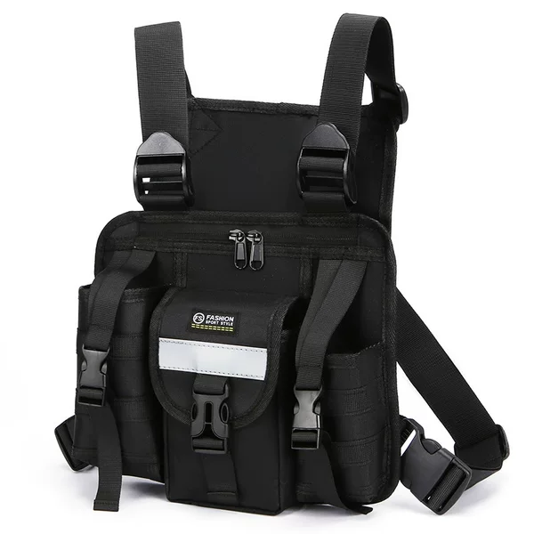 Cross-Border Foreign Trade Tactical Vest Backpack Outdoor Sports Bag Cycling Bag Multi-Functional Cross-Country Vest Bag Shoulder Chest Bag