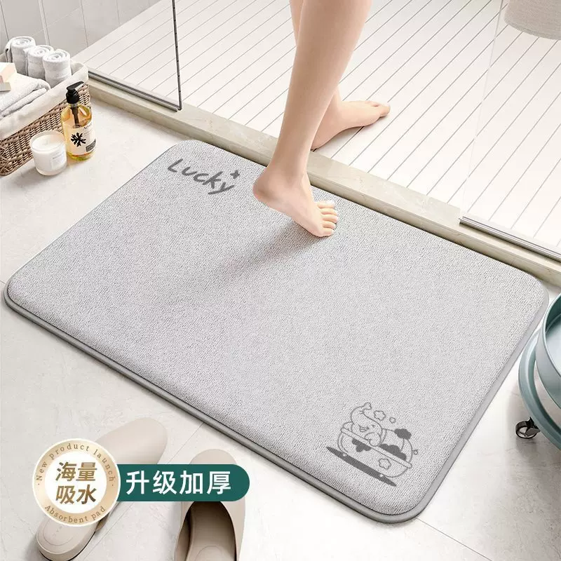 硅藻泥卫生间吸水地垫浴室脚垫门口防滑门垫地毯垫子吸水防滑地垫