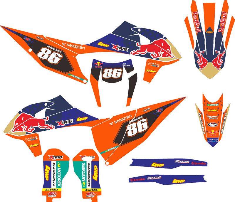 KTM250EXCF ステッカーデカールプリントステッカーフィルム Gaosai モトクロスステッカーレーザーに適しています|undefined