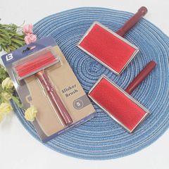 Lebi needle comb pet dog grooming comb cat comb open knot comb maple handle comb Teddy VIP golden retriever hard needle