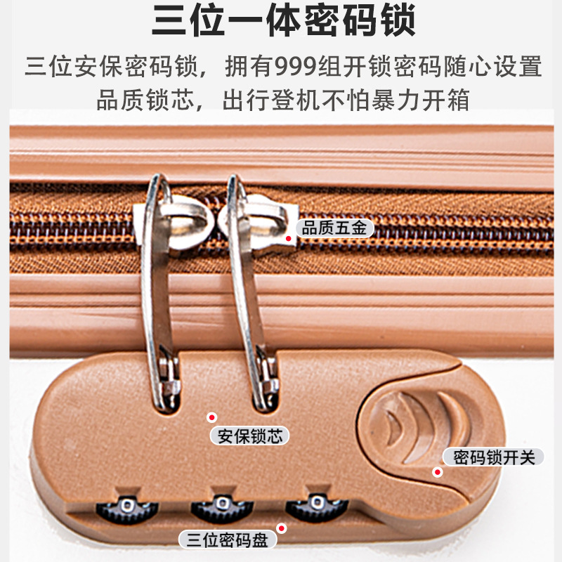 [Fábrica de selección estricta] maleta femenina redins retro mini maleta de viaje de 20 mil ruedas de contraseña 26 pulgadas