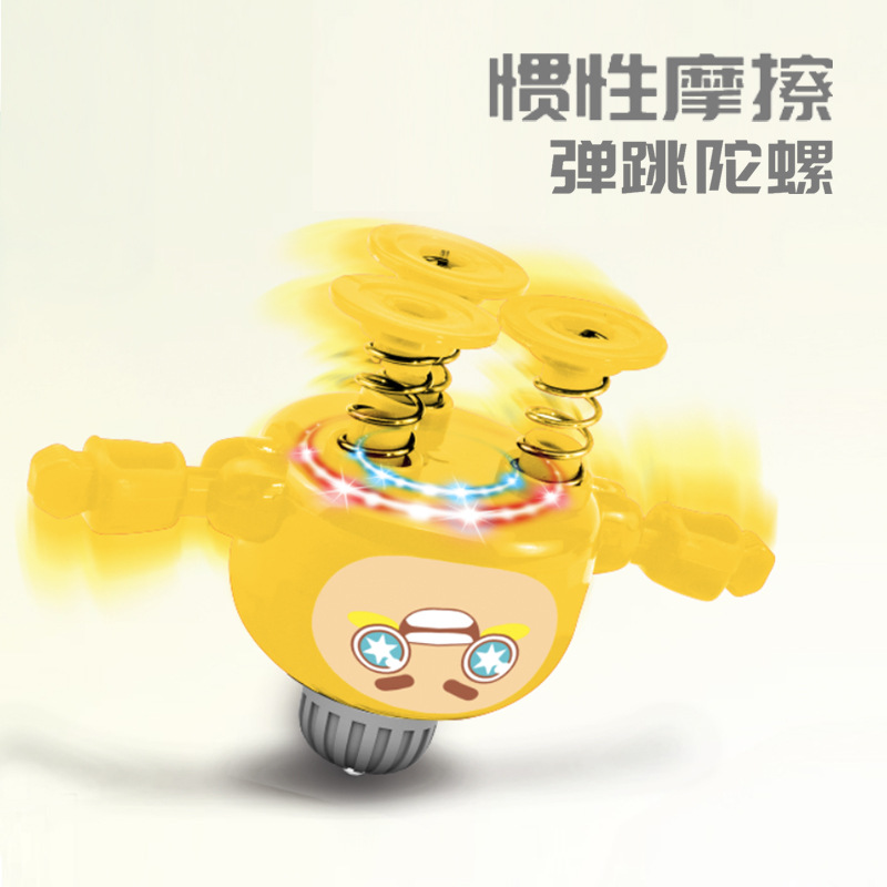 Huevo muñeca partido rebotando giroscopio juguete educativo para niños dibujos animados giroscopio descompresión juguete rebotando muñeca al por mayor
