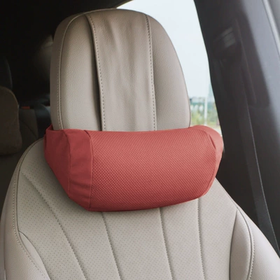 Headrest: Lumbar Support Cushion - perforated-mengjia-red-headrest