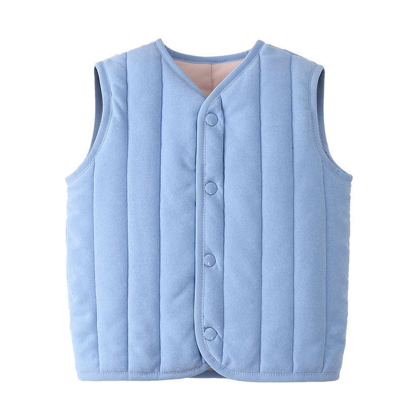 Niños calentados invierno y otoño ropa interior chaleco de algodón para niños y niñas chaleco de hombro para niños de tamaño medio y pequeño chaleco de lana para bebés