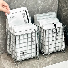 鉄芸収納かごオフィス寮ins収納ケースデスクトップ大容量化粧品雑物マスク収納棚