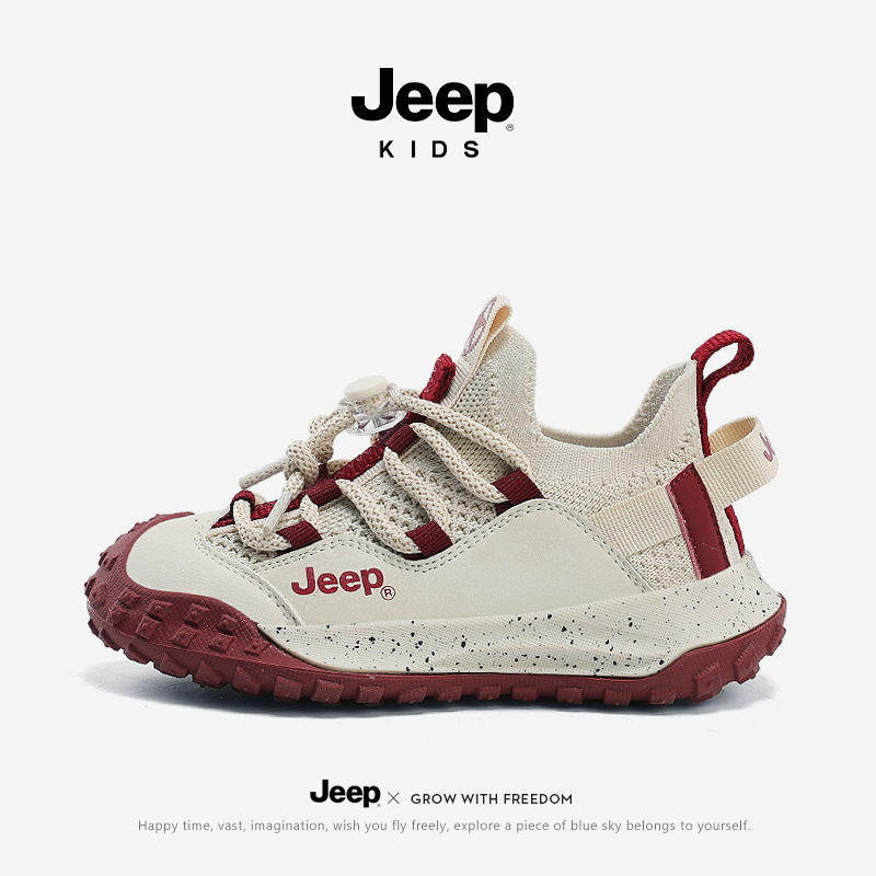龙年限定Jeep童鞋男童鞋子红色新年款贺岁2025新款春秋儿童运动鞋