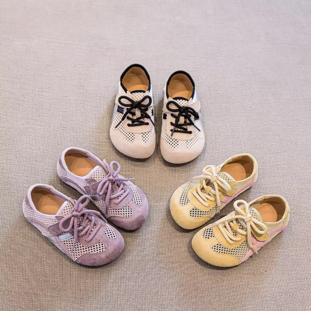 Girls' Sneakers 2025 New Summer Kidsren's Sports Shoes Soft Sole Girls' Shoes Mesh Breathable Non-Slip Forrest Gump Shoes