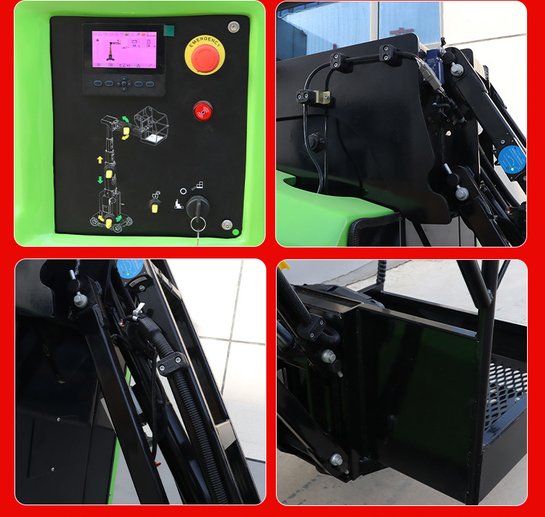 Small Electric Self-Propelled Articulated Arm Lift Vehicle Can Fit into Narrow Spaces 345 ° Rotating Sleeve-Type Curved Arm Lift