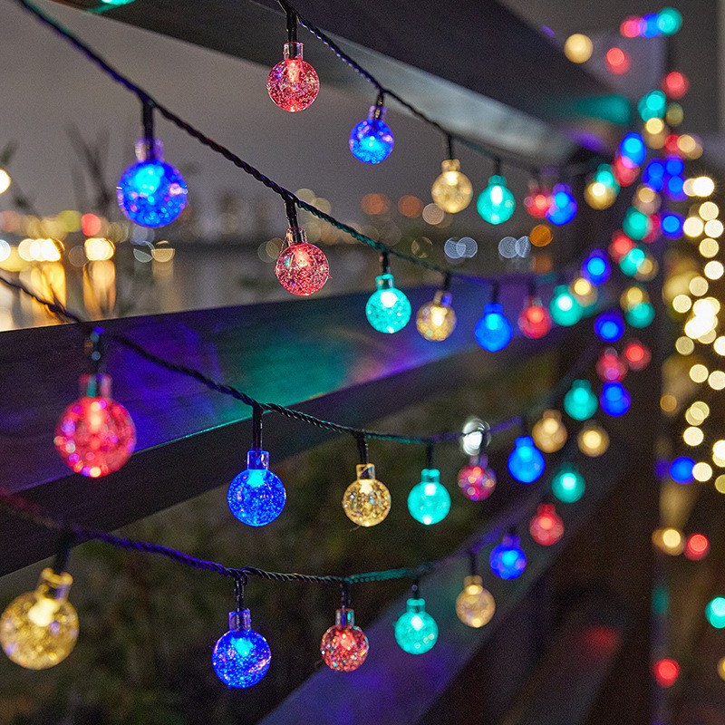 Burbuja solar transfronteriza lámpara de bola de camping al aire libre lámpara de jardín lámpara de decoración de gota de agua de flores de cerezo estrella led lámpara