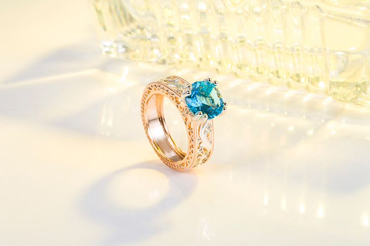 Fashion Geometric Copper Plating Zircon Open Ring 1 Piece