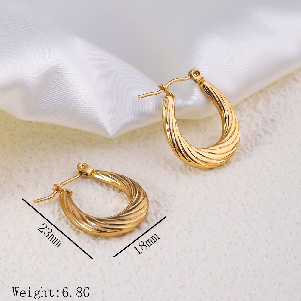 1 Pair Simple Style Commute Geometric Heart Shape Plating Titanium Steel Drop Earrings Earrings Ear Studs display picture 12