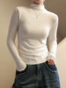 White, high collar