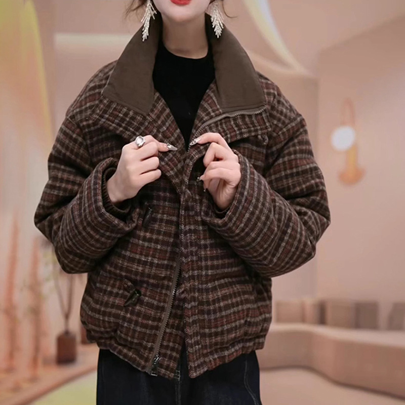 高级感时尚羽绒棉服女2024新款冬季小个子设计感洋气休闲百搭外套