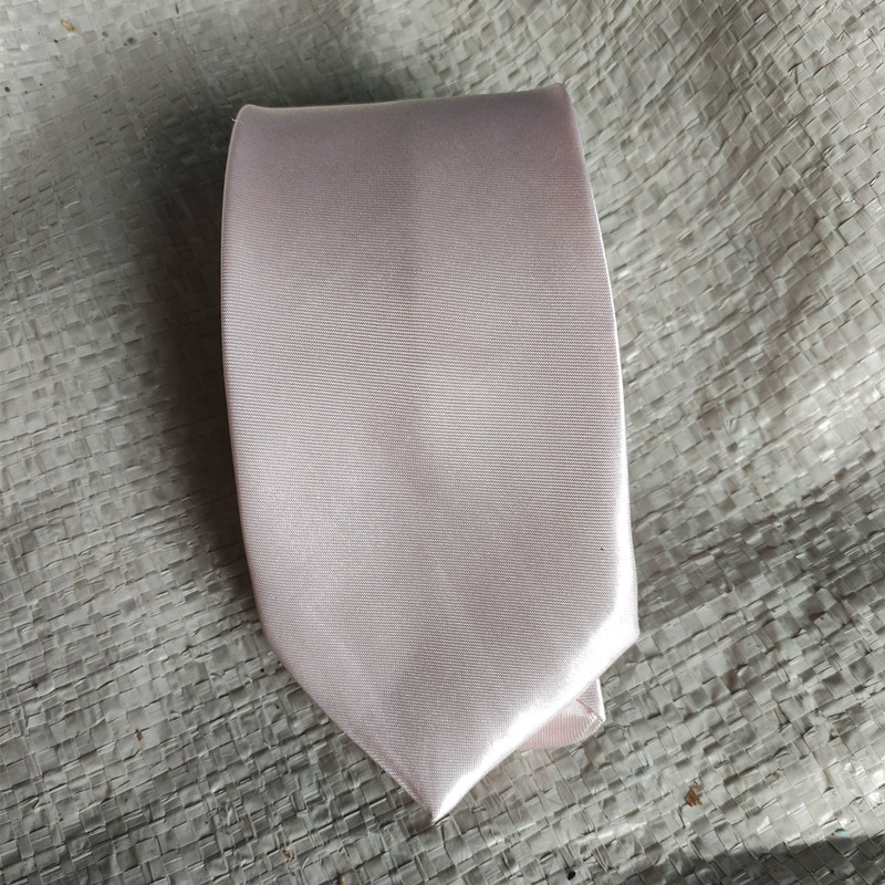 Tie (Yazhi) 8 cm Width, Handmade Business Necktie, Plain Satin Look, Multi-Color Options