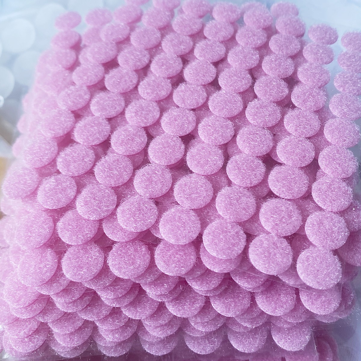 强力背胶安静书魔术贴 尼龙双面背胶圆形自粘彩色粘扣带胶魔术贴