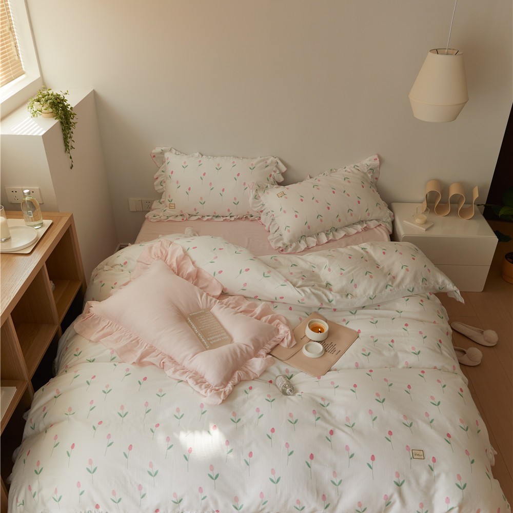 Cz 레이스 더블 레이어 원사-확산 체리 화이트 복숭아