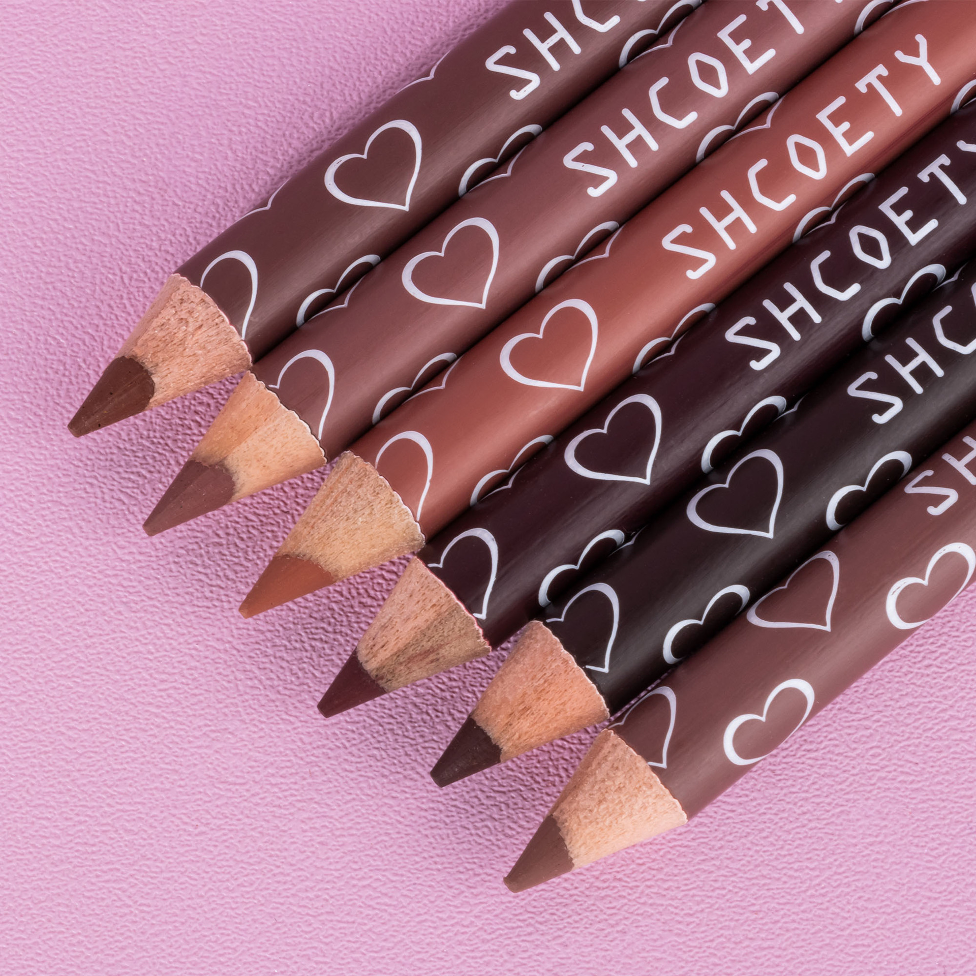 SHCOETY Cross-border double-headed dual-color wooden lip liner pen matte, long-lasting, easy to color, non-stick to cups, outlining pen makeup undefined