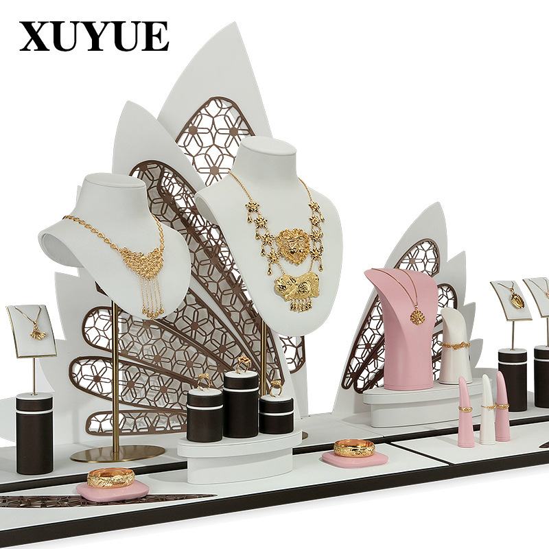 High-end display props for luxurious cabinets, jewelry showcase, painted jewelry stand for rings and necklaces, figurine display rack, exhibition display.