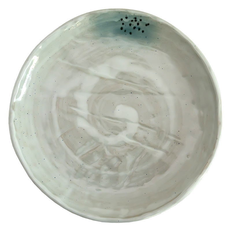 Retro hacer viejos platos de cerámica utensilios caseros platos de restaurante creativos platos de carne platos de alojamiento residencial platos