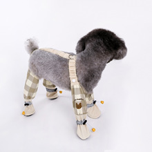 秋冬狗狗外出防尘裤包脚美拉德小熊防水防脏小型犬遛狗宠物狗衣服