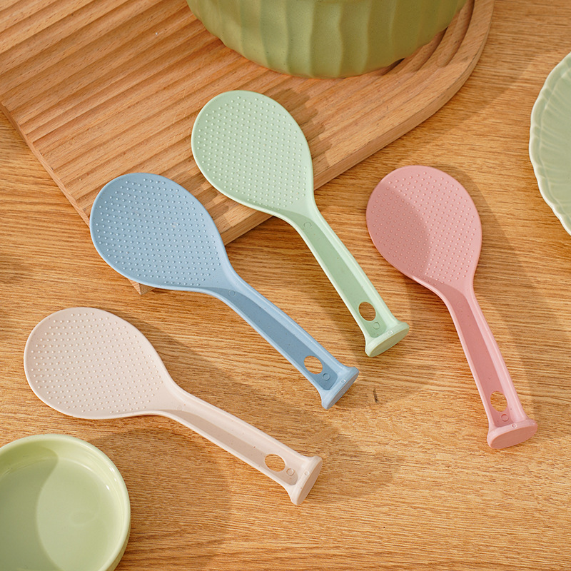 Stand-type Rice Spoon Non-stick Rice Household Electric Rice Cooker Rice Spoon Thickened Plastic Tableware Wall-hanging Spoon