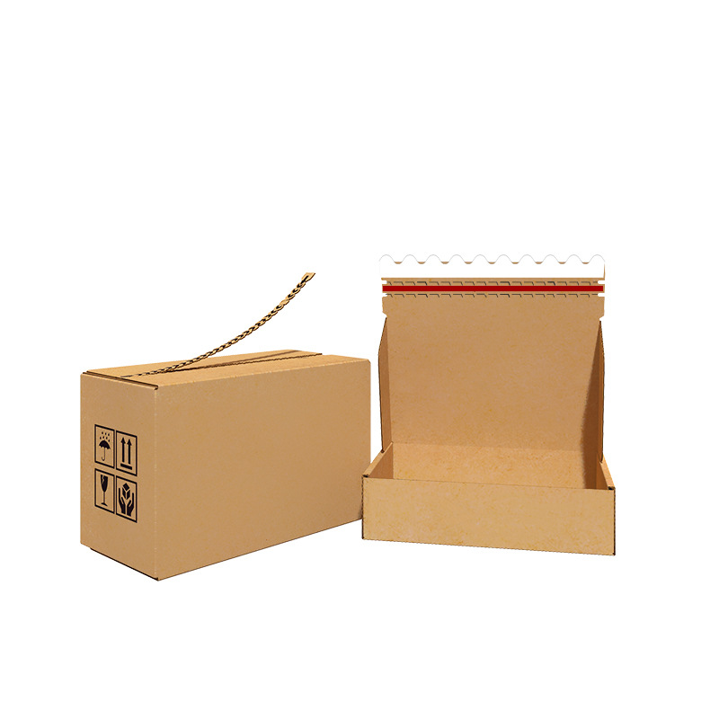 Zipper carton flying machine box tape-free tear box express box zipper cosmetic express box in stock wholesale