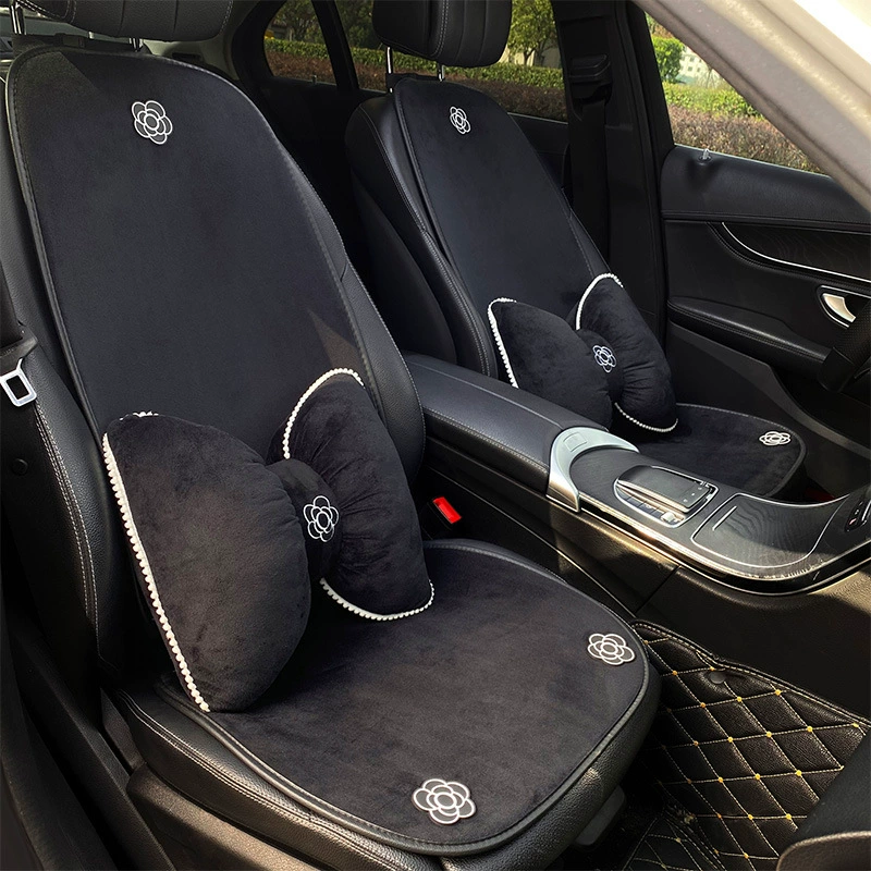 Подушка для автомобильного сиденья Four Seasons Universal Goddess Популярная в Интернете зимняя плюшевая подушка для сиденья автомобиля Женская задняя подушка