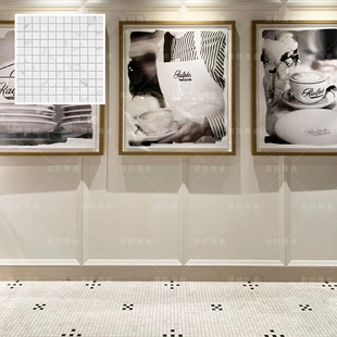 J8 American Imitation Retro Bread Puzzle Mosaic Tile Cafe Catering Milk Tea Shop Bar Ceramic Floor Tile G3
